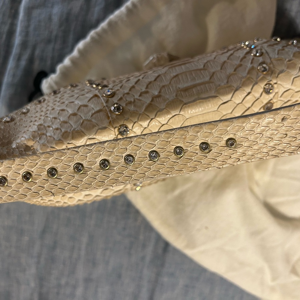 Vintage Celine Poulbot Python and Rhinestone Bag - image 10